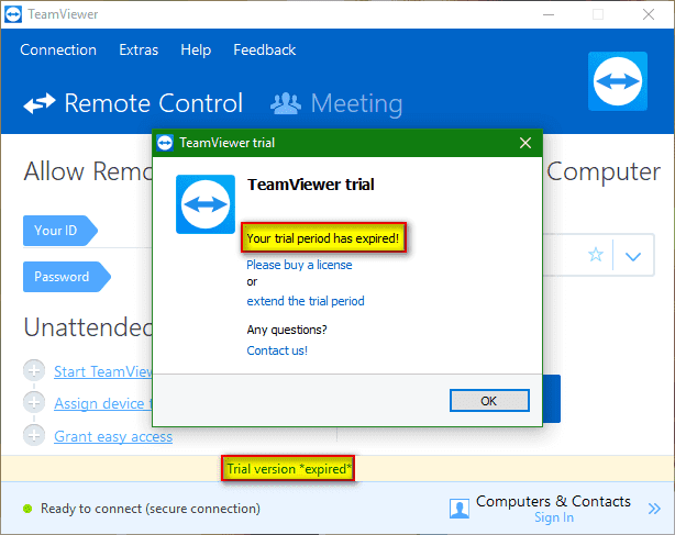 teamviewer trial expired fix 2020